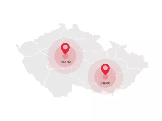 Mapa poboček WOLF Česká republika Mapa poboček WOLF Česká republika