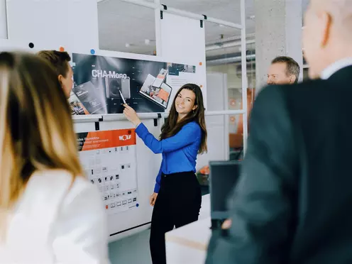 Meetingsituation im Bereich Marketing