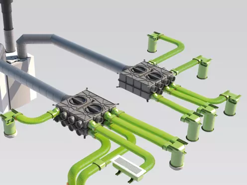 Living space ventilation - schematic diagram