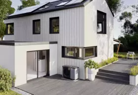 Haus mit Wärmepumpe 