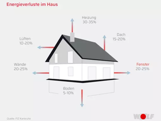 Grafik Energieverluste im Haus