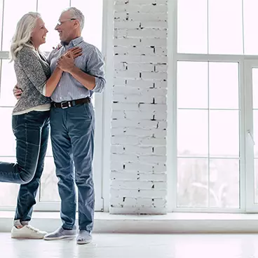 older couple at home