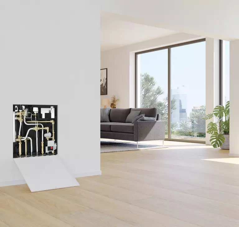 WOLF Wohnungsstation WOLF Wohnungsstation im Wohnzimmer