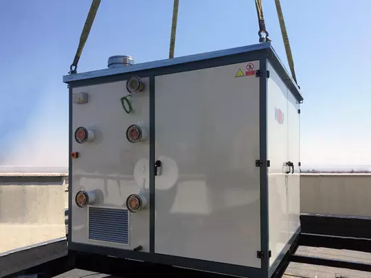 Sistema WOLF Agua sanitaria, calor, frío y calidad del aire en un solo sistema centralizado Sistema compacto WOLF UTC System
