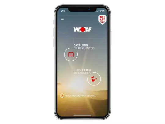Portal de servicios WOLF. Control de sistemas de calefacción, ventilación y clima en tu dispositivo