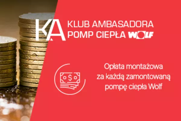 Opłata montażowa za każdą zamontowaną pompę ciepła