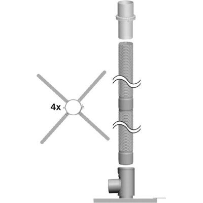 C9 | Ventouse verticale - Ensemble conduit flexible DN110