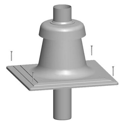 C9 | Ventouse verticale - Sortie cheminée en inox conduit flexible DN110